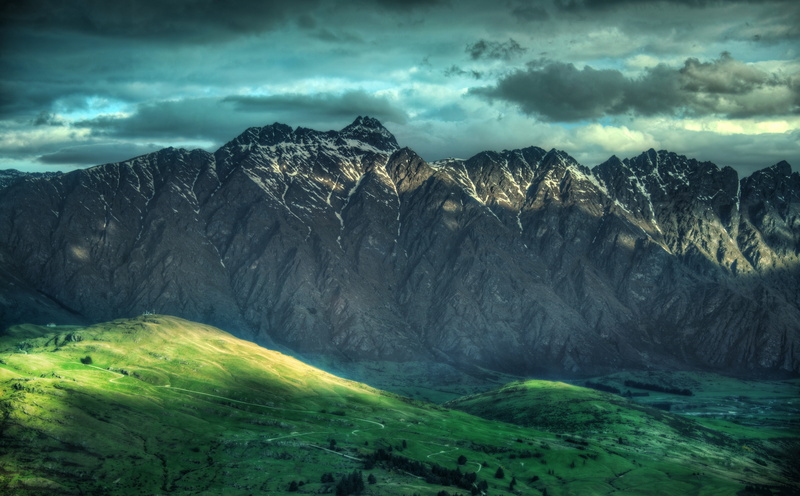 Hills, New Zealand, Mountains, zealand, Clouds, Oceania, new, Range, panorama, 5K