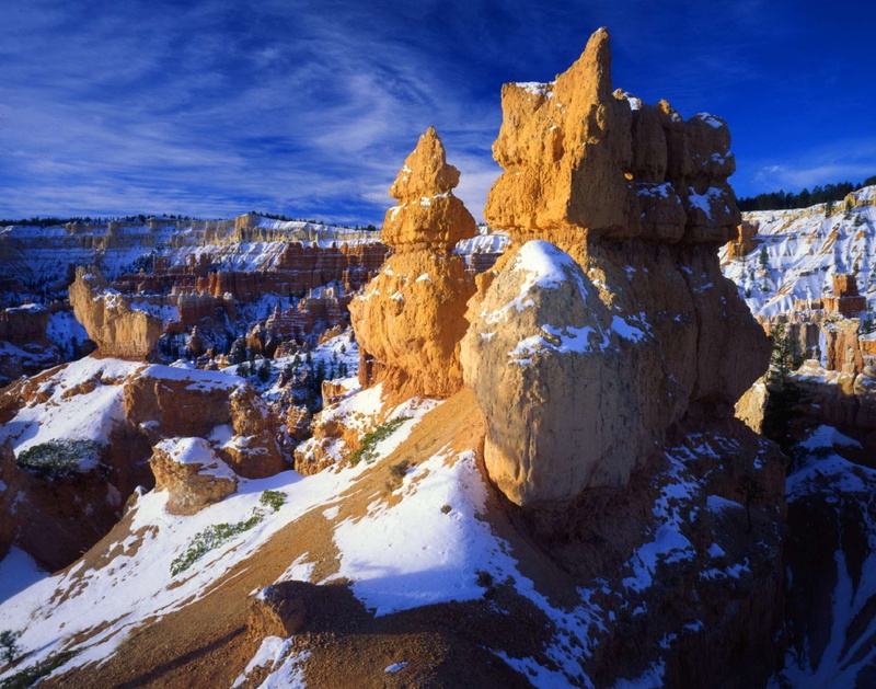 environment, rocky mountains, non-urban scene, nature, tranquil scene, cold temperature, daylight, travel destinations, clouds, rock, hoodoos, snow, light