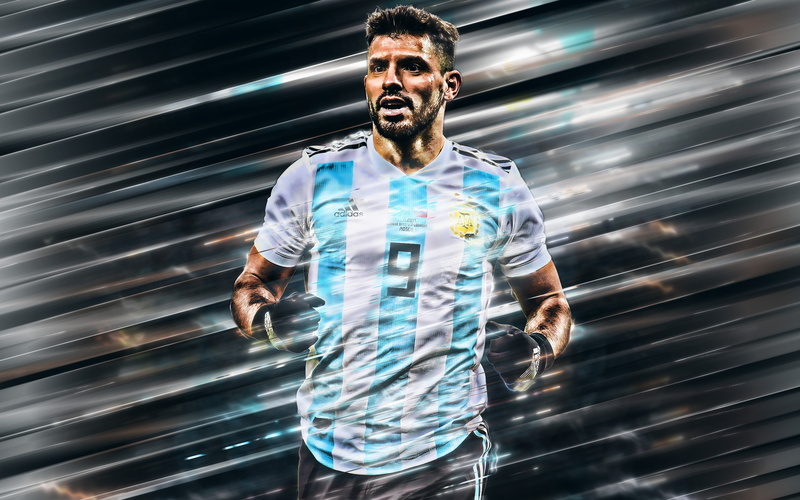 Sergio Agüero, Kun Aguero, Soccer, 4K, Argentinian