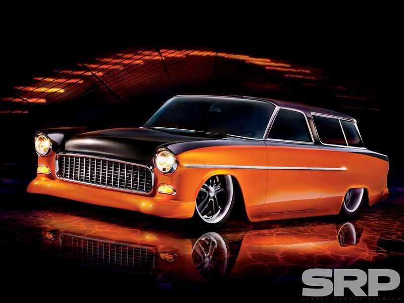 rot, usa, bel, air, hotrod, 1955, chevrolet, nomad, street, hot, 720P, streetrod, wagon