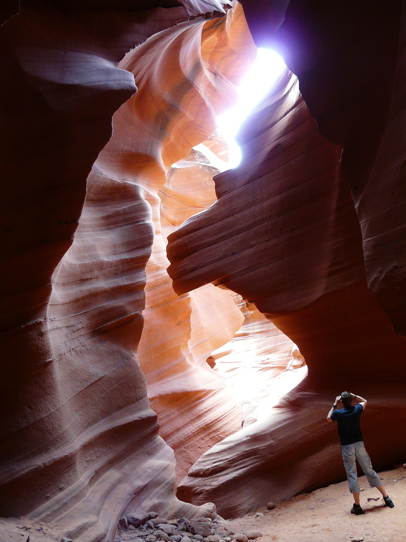 non-urban scene, sand stone, arizona, usa, nature, light, 2K, man in blue, human, sandstone, standing, solid, photographer, man, gorge, antelope canyon