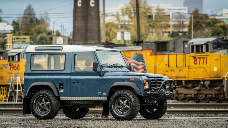 Car, Blue Car, Off-Road, Old Car, Land Rover Defender 90, Land Rover, Land Rover Defender, 1080P
