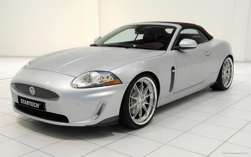 xkr, convertible, 1080P, cars, startech, gray, 2010, jaguar
