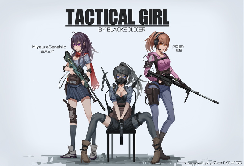 anime, L86 LSW, anime girls, weapon, AR-15, 5K, gun, Glock 18, Colt M2012-CLR