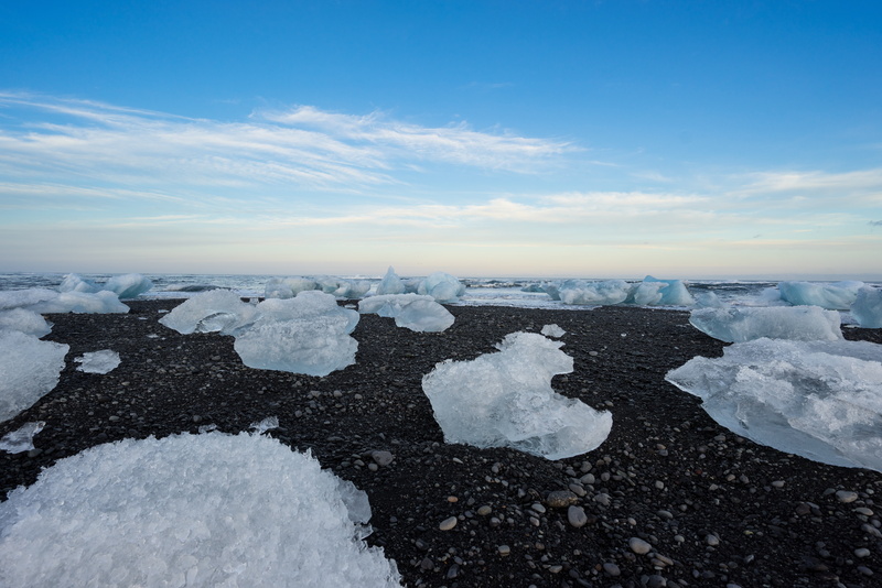 clean, lagoon, sky, horizon over water, nature, pebbles, cold, ground, scenics - nature, macro, cold - Temperature, water, outdoors, cold temperature, floating on water