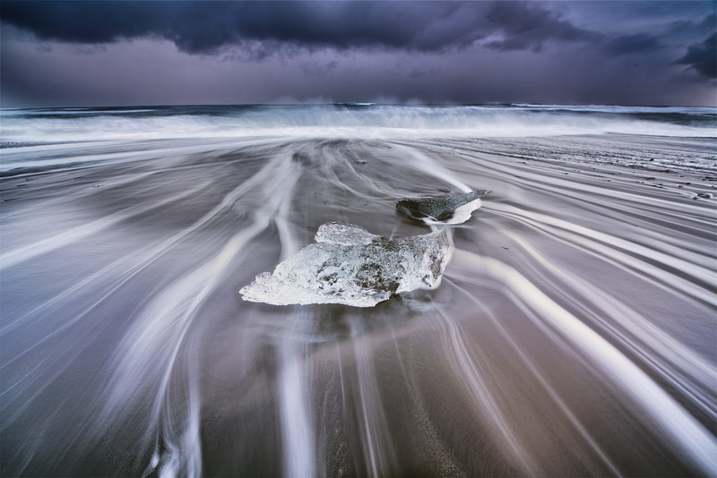 sea, travel, 5K, landscape, power, long exposure, blurred Motion, cloud - Sky, water, flow, blue, speed, jokulsarlon, sky, photography, wave, no People