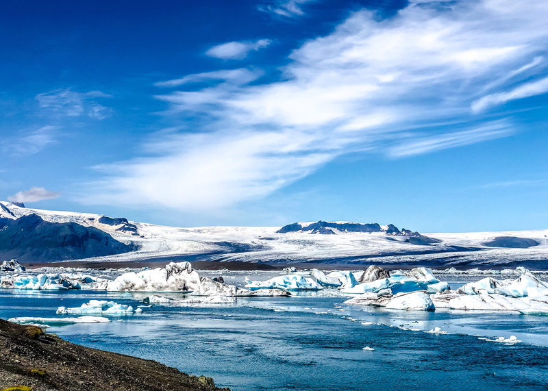 mountains, snow, frozen, sky, iceberg, nature, glacier, mood, cold temperature, scenics - nature, the glacier, snowcapped mountain, blue, figure, lagoon