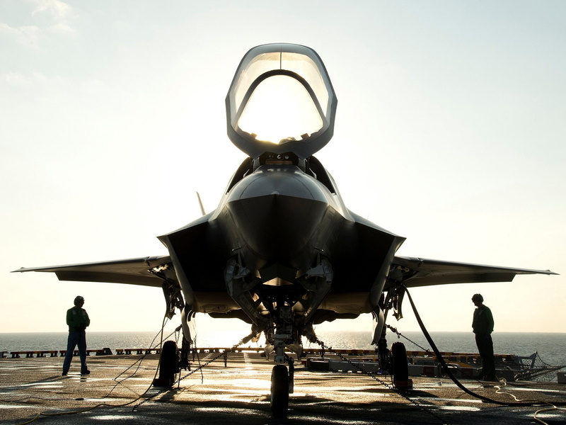 Jet Fighters, government, transportation, plane, airport, airplane, occupation, standing, Lockheed Martin F-35 Lightning II, full length, military, people