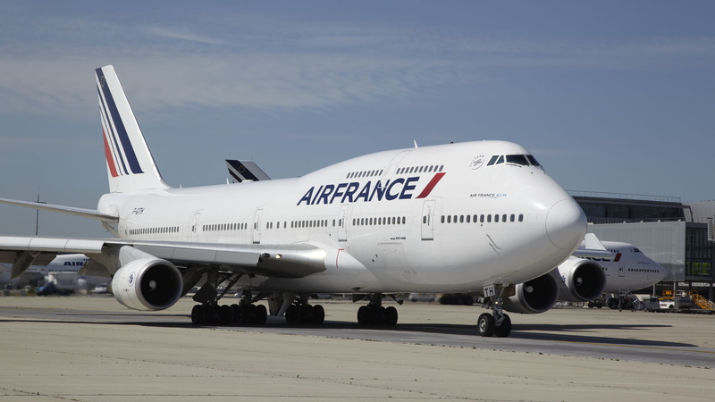 1080P, 400, 747, Passenger, The plane, AirFrance, Boeing, Airport