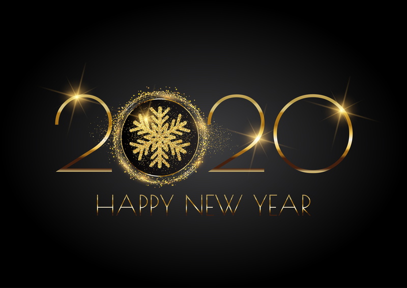 4K, Happy New Year, New Year 2020, Holiday, New Year