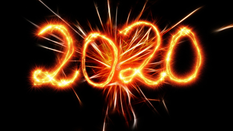 New Year 2020, 4K, Holiday, New Year, Fireworks