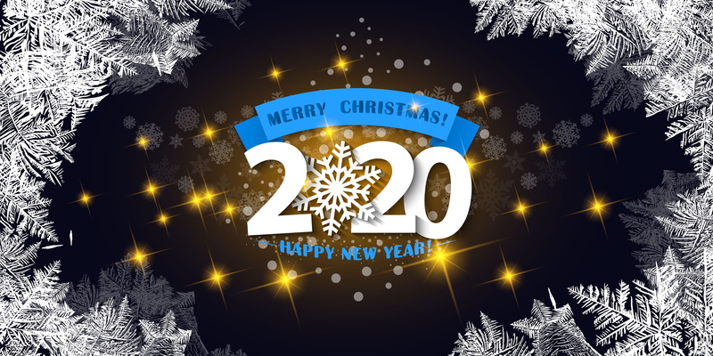 5K, New Year 2020, Merry Christmas, Happy New Year, Holiday, New Year, Snowflake