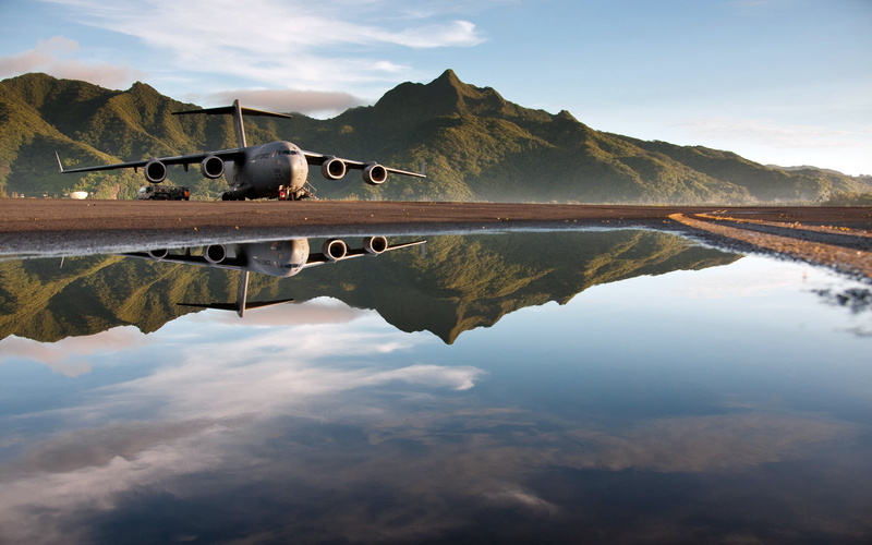 beauty in nature, scenics - nature, airplane, 1080P, mountain range, waterfront, sky, non-urban scene, the plane, day, tranquility, tranquil scene, gray