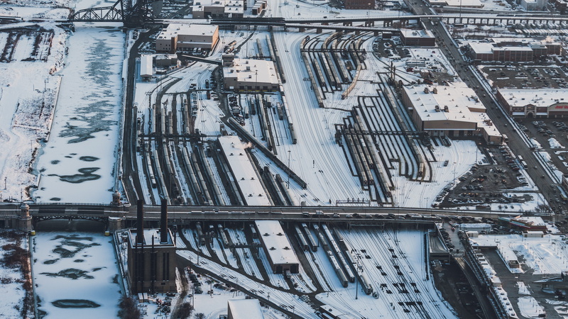 eye, roads, cold temperature, no people, daylight, s, buildings, landscape, day, 5K, winter landscape, aerial view, asphalt, urban, transportation, bridge