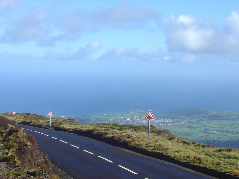 the way forward, scenics, marking, 2K, street, blue, cloud - sky, wind, outdoors, signage, transportation, environment, landscape, mountain, day, travel