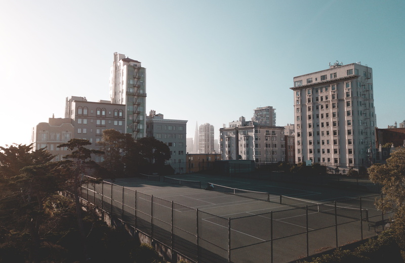 sky, no people, office building exterior, cityscape, built structure, sunlight, skyscraper, apartment, architecture, copy space, building, 4K, nature