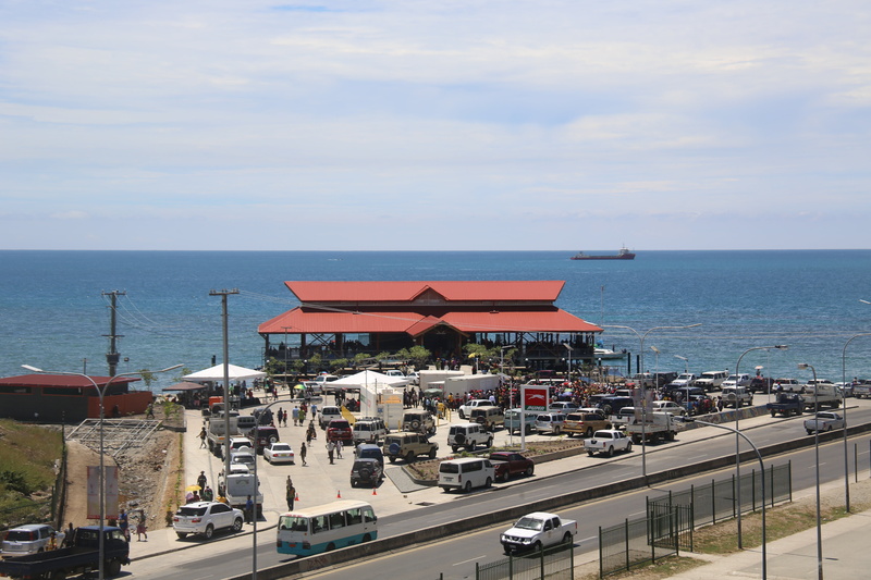 papua new guinea, sea, built structure, outdoors, transportation, seafood, horizon over water, architecture, fish market, ocean, mode of transportation