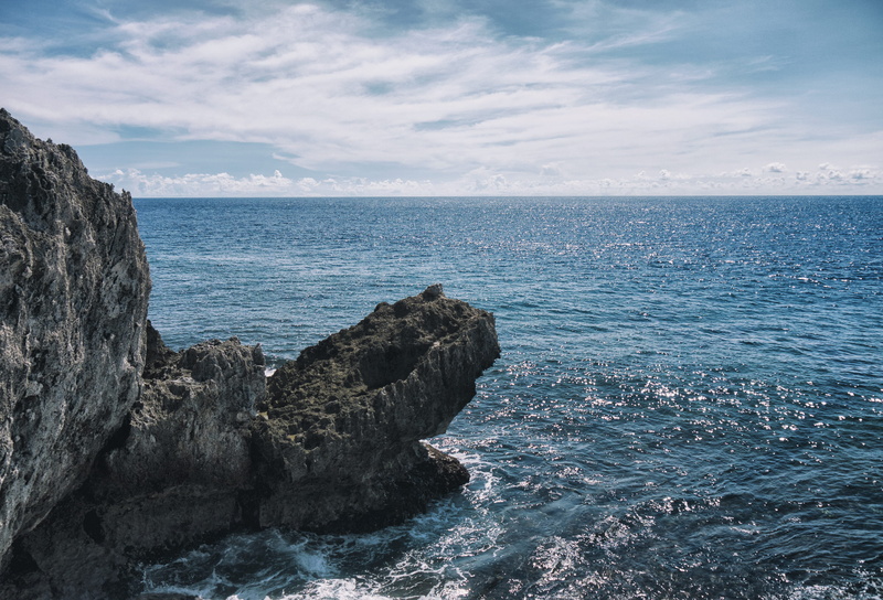 idyllic, no people, rock formation, day, horizon, rocky coastline, sky, sea, 4K, land, water, scenics - nature, nature, tranquility, natural, beauty in nature