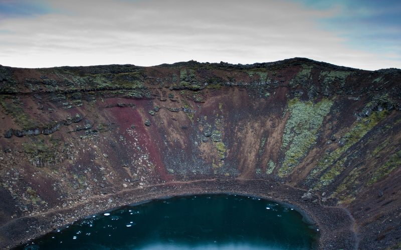 lake, volcanic, kerio, 2K, crater, nature, mountain