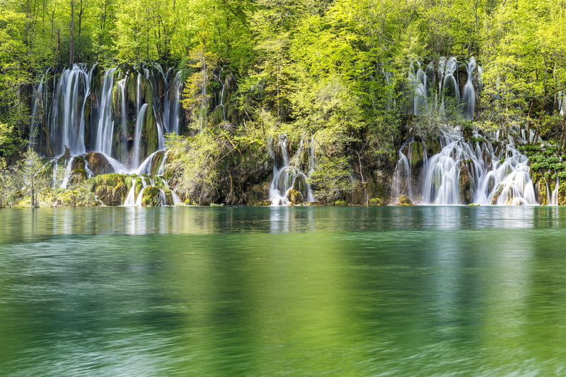 scenics - nature, tropical Rainforest, outdoors, park - Man Made Space, falling, flowing Water, river, travel, freshness, croatia, heaven, national Park