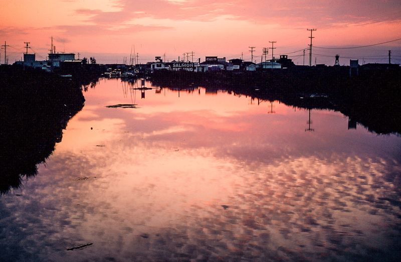 built structure, fishing, beauty in nature, village, evening, morning, sea, landscape, no people, tropical, salmon, dusk, red, utility poles, light, beautiful