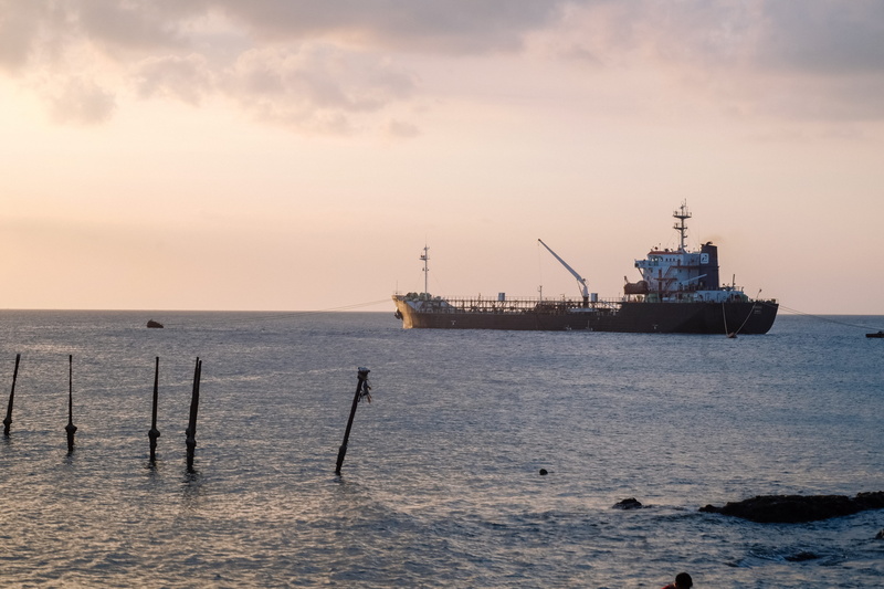 tranquil scene, nautical vessel, beach, indonesia, horizon over water, water, ocean, nature, cloud - sky, waterfront, tranquility, transportation, mode of transportation