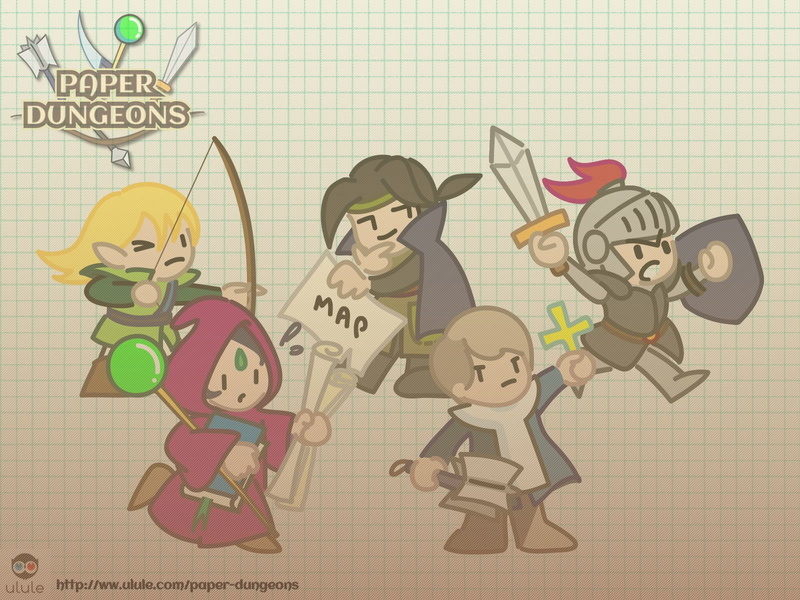 Anime, RPG, 720P, Puzzle, Video Game, Paper Dungeons