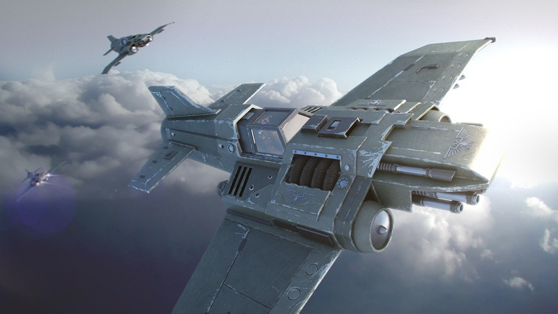 warhammer 40k, 1080P, the sky, Hawk, Aquila, Thunder, fighter