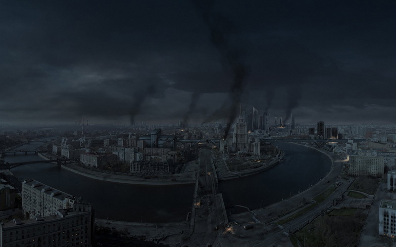 dark, night, russia, city, war, battle, apocalyptic, moscow, 1080P