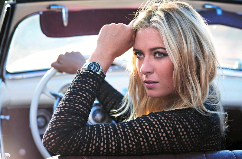 Maria Sharapova, long hair, sitting, beautiful woman, hair, mode of transportation, one person, young women, road trip, adult, car, blonde, women outdoors