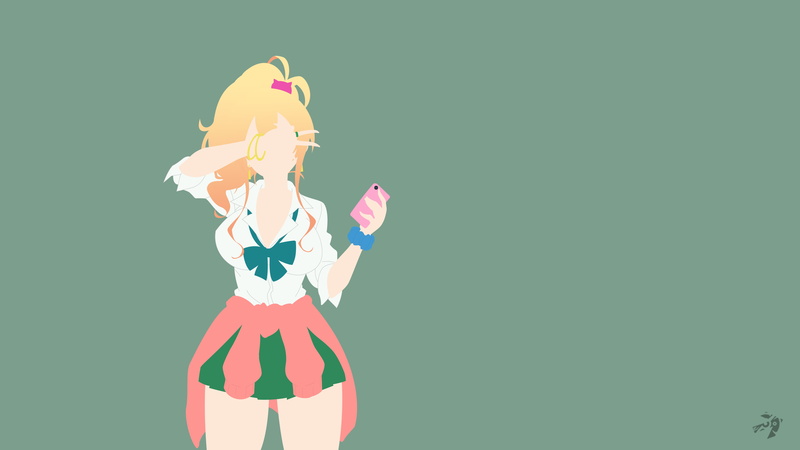 long hair, simple background, Hajimete no Gal, indoors, 4K, clothing, front view, limb, blonde, adult, minimalism, three quarter length, sky, representation