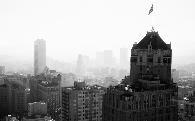 called, 5K, urban skyline, building, sky, city, skyscraper, California, built structure, landscape, rise, nature, Black and White, day, architecture, united states
