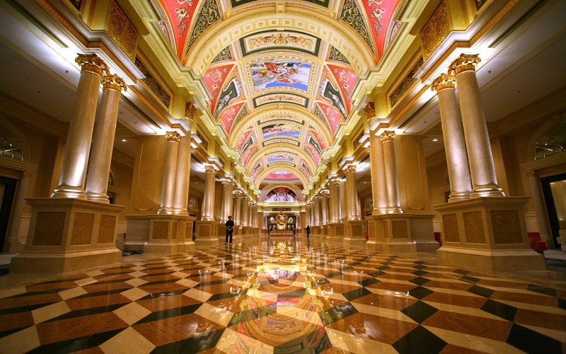 macao, direction, in a row, ornate, desktop, 5K, hotel, architecture and art, belief, resort, flooring, illuminated, mural, ceiling, art and craft, luxury