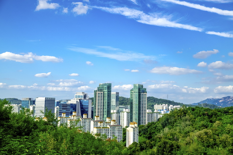 park, skyscraper, sangam, mapo-gu, seoul, cloud, nature, sky, cloud - sky, plant, blue sky, tree, city, building, cityscape, built structure, landscape