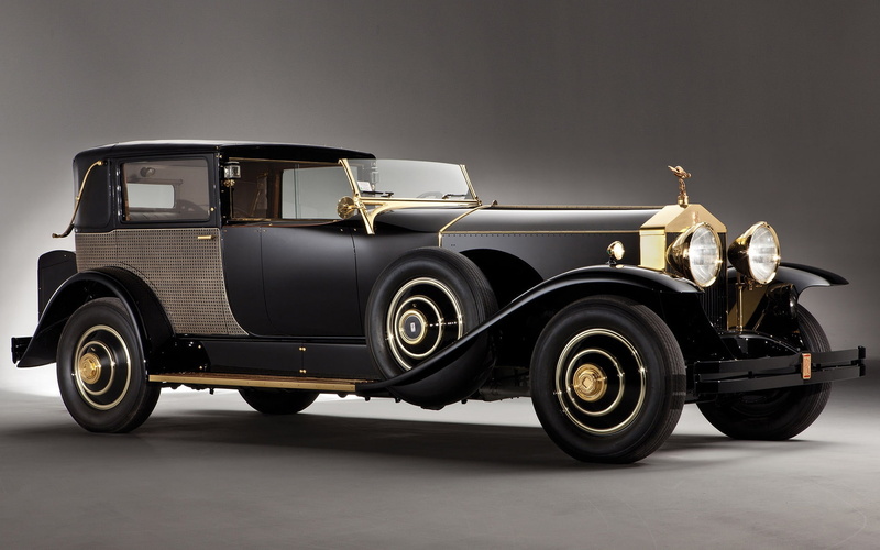 car, phantom, royce, black, 1080P, rolls, vintage, brass, riviera