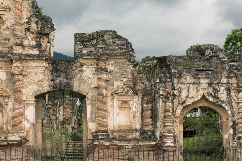 ruins, guatemala, sky, deterioration, stone, old, day, the past, tourism, antigua, ancient history, no people, place of worship, nature, built structure