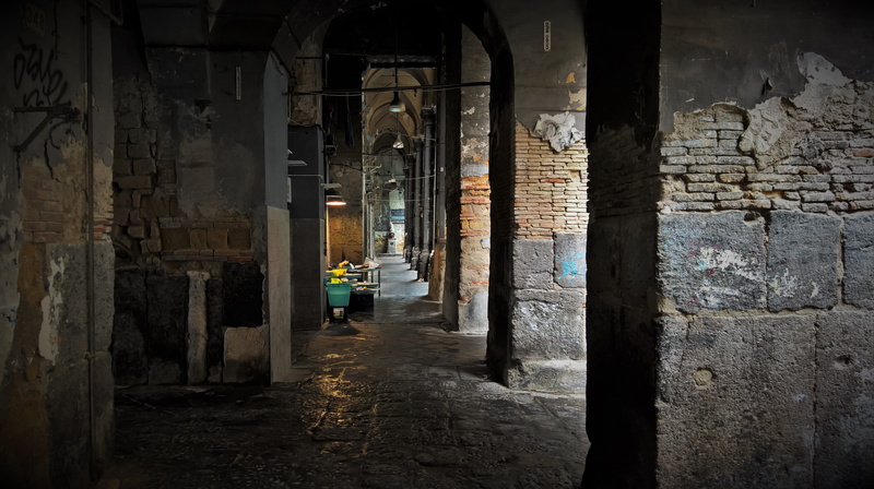 napoli, arch, city, one person, history, the past, day, building, 5K, the way forward, wall - building feature, abandoned, brick, wall, rear view, italy
