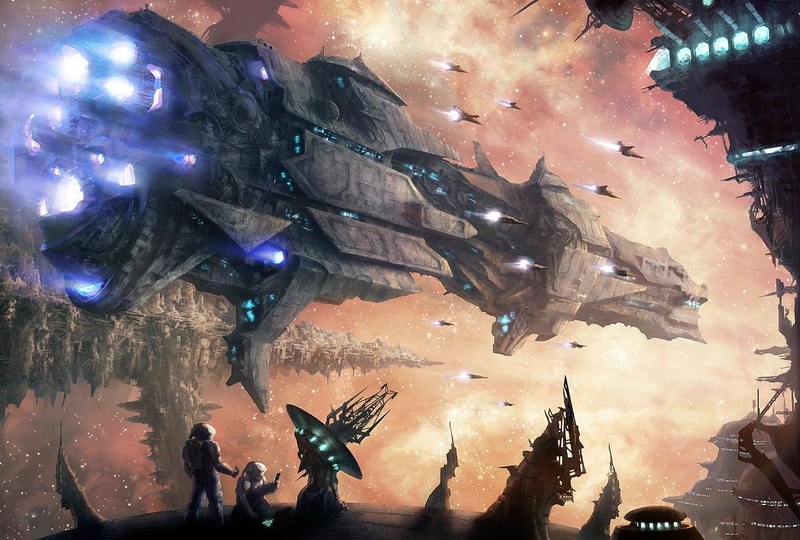outer, fiction, outer space, science, vessel, paintings, airbrushed, digital, aircraft, hd, 720P, space, drawings, art, x