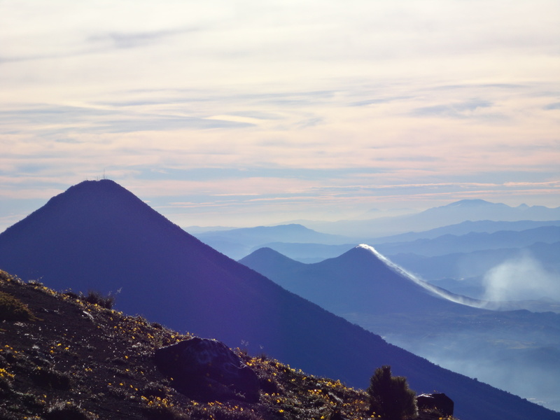 sky, tranquil scene, volcano, no people, mountain range, 4K, acatenango view, environment, landscape, beauty in nature, cloud - sky, outdoors, mountain