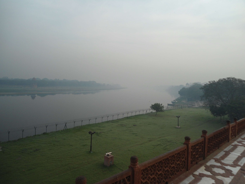 barrier, day, yamuna, no people, scenics - nature, land, tree, field, nature, environment, beauty in nature, fog, tranquility, outdoors, tranquil scene
