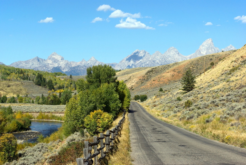 no people, direction, gros ventre road, diminishing perspective, outdoors, park, america, scenic, tranquil scene, long, landscape, beauty in nature, tree
