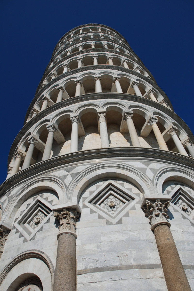 the leaning tower, travel destinations, religion, travel, blue, low angle view, the curve, nature, ancient civilization, pisa, building exterior, ornate