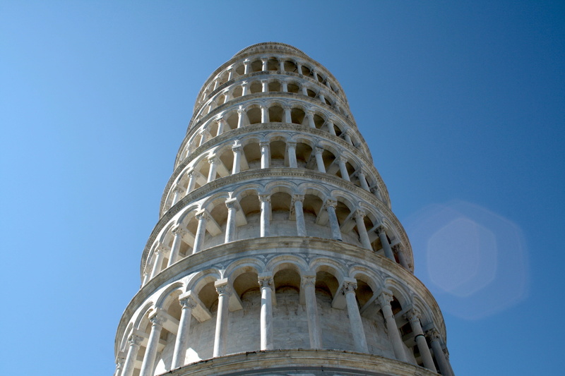 travel, pisa, low angle view, city, arch, archaeology, no people, clear sky, monument, tourism, nature, piazza dei miracoli, ancient, works, day, blue