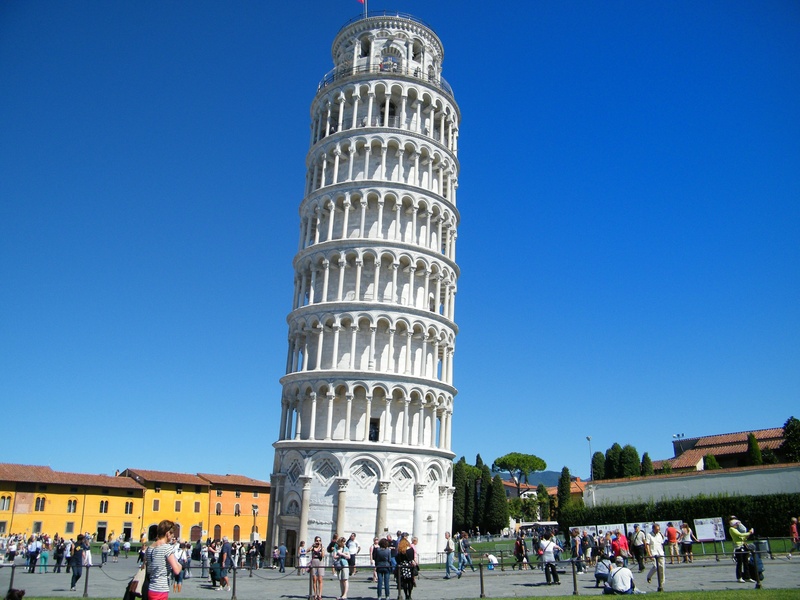 visit, architectural column, italy, leaning, crowd, men, tourism, leaning tower, italian Culture, town Square, blue, women, landmark, group of people, history