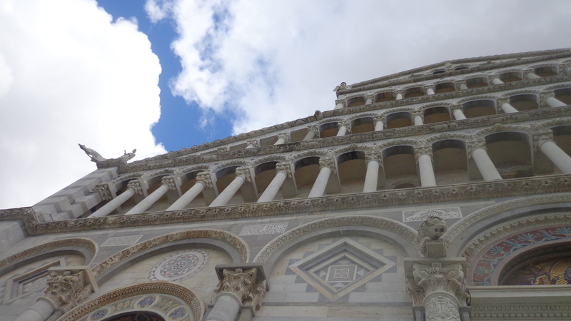 tower of pisa, built structure, sky, piazza dei miracoli, building, monuments, 4K, torre, gothic, works, tuscany, outdoors, no people, architectural column