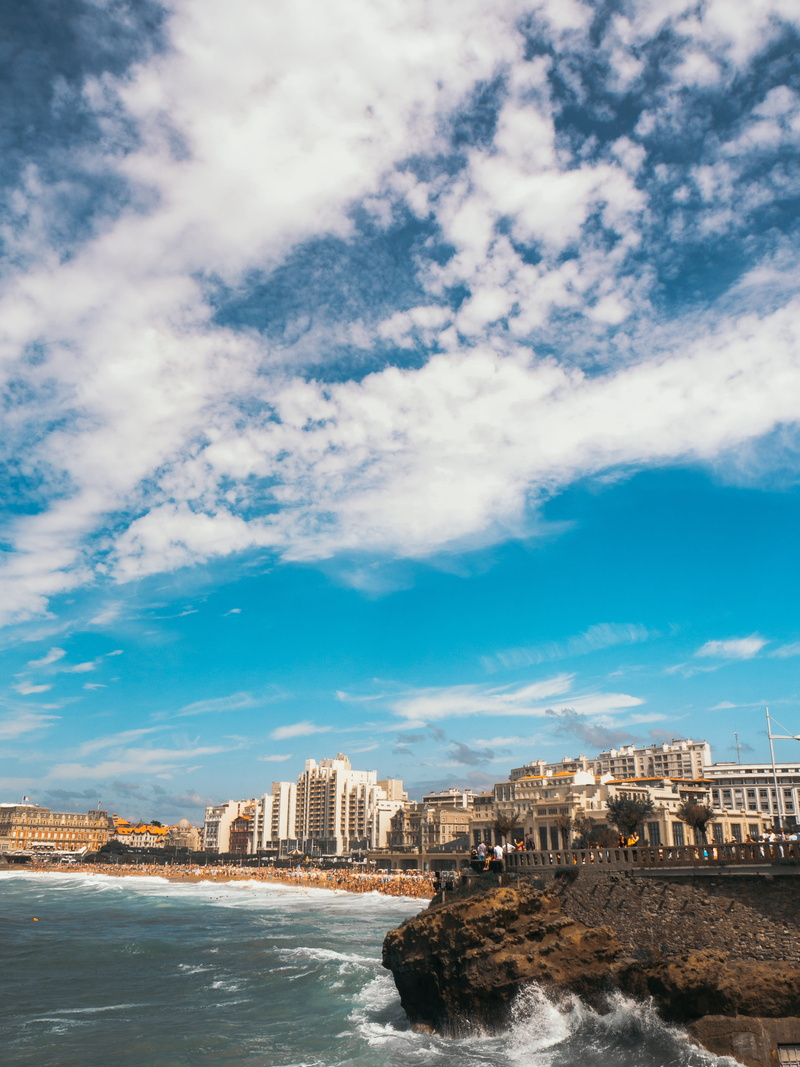 land, travel destinations, nature, cloud - sky, built structure, architecture, luca, office building exterior, summer, biarritz, dugaro, outdoors, france