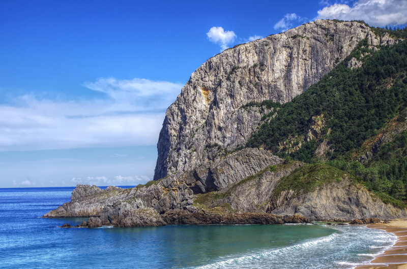 Bay of Biscay, 2K, Spain, coast, photo, nature, rock, sea