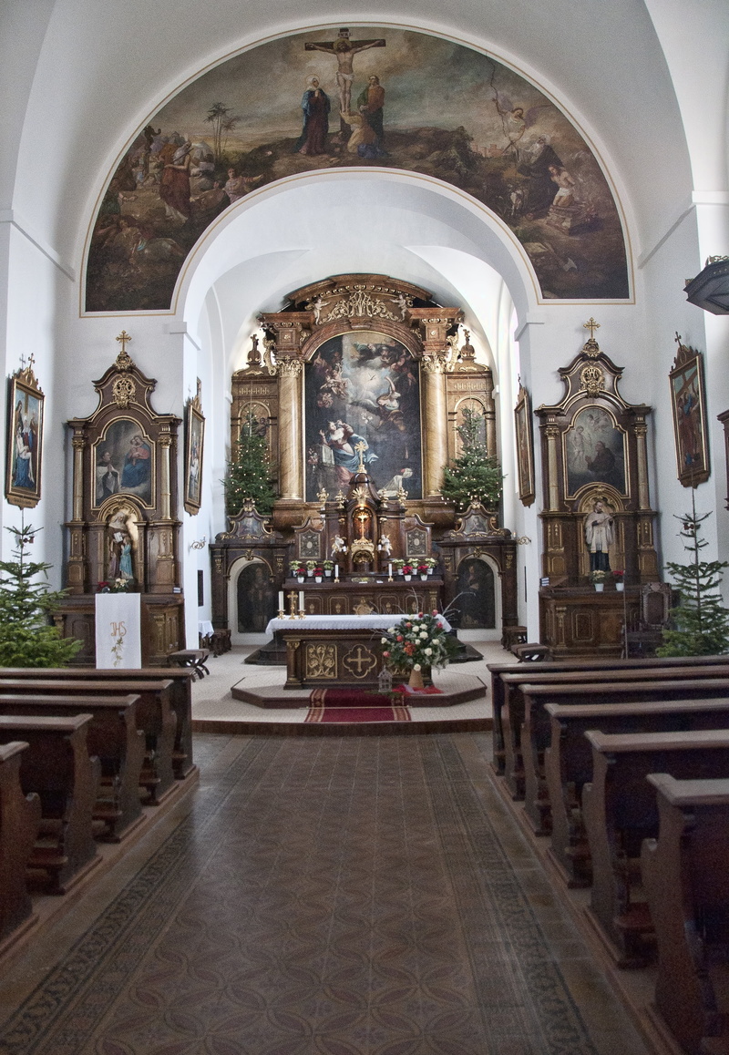 architecture, aisle, altar, representation, olomouc, statue, place of worship, indoors, art and craft, human representation, pew, tiled floor, history