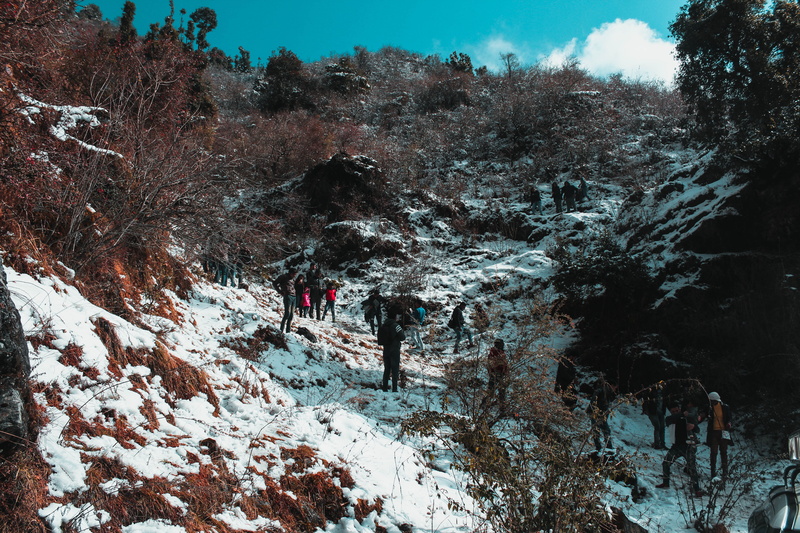 rocks, weather, tranquility, daylight, cold temperature, nature, environment, green, lifestyles, winter, land, day, walking, group, clouds, 5K, leisure activity