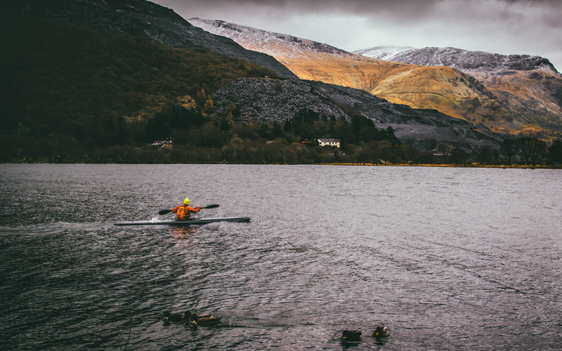 lifestyles, daylight, tranquility, seashore, adventure, fun, canoeing, mode of transportation, transportation, rowing, lake, mountain, leisure, men, canoe